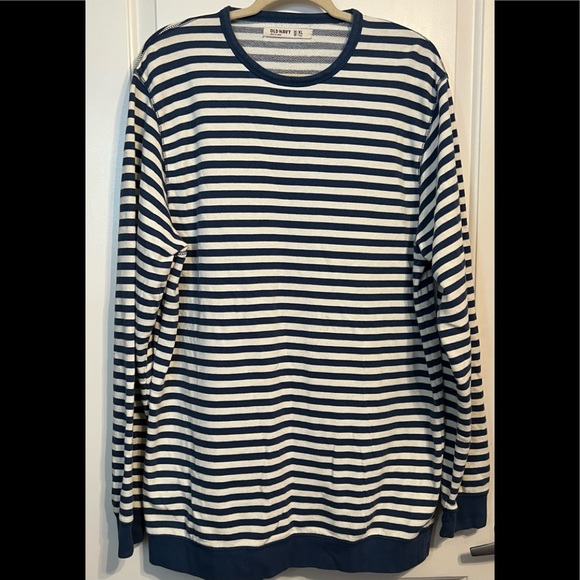 Mens Old Navy Striped Sweatshirt Tall - Picture 1 of 4